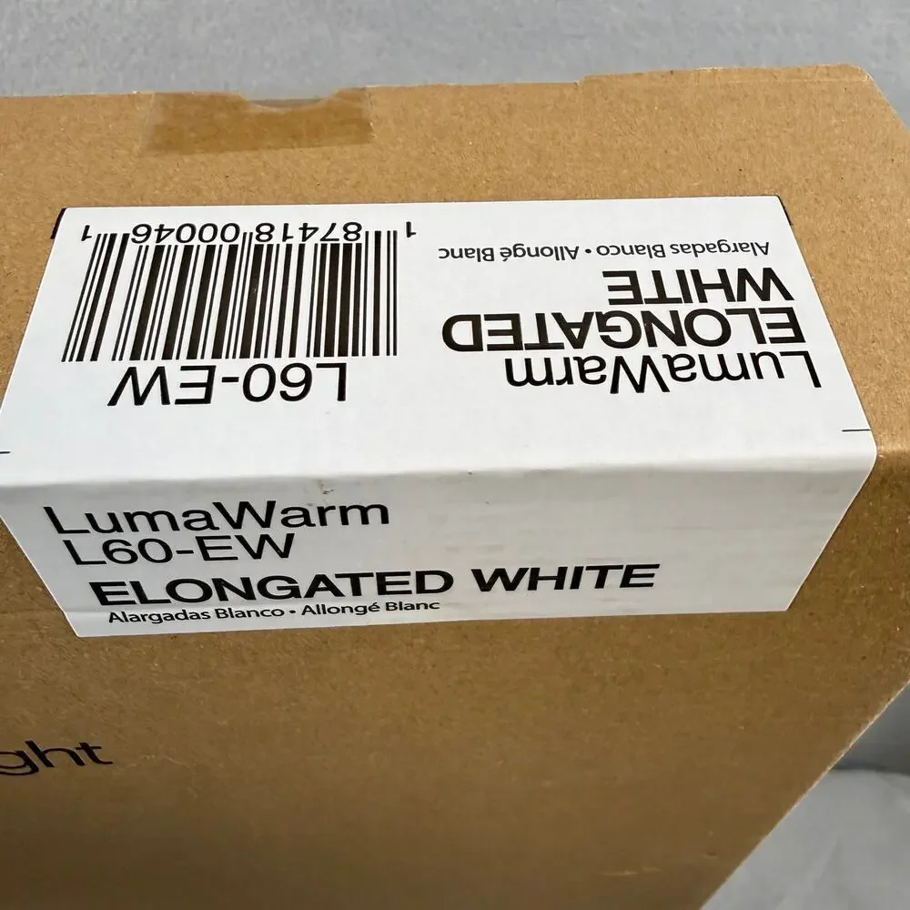 NEW Brondell LumaWarm L60-EW heated nightlight toilet seat - elongated white